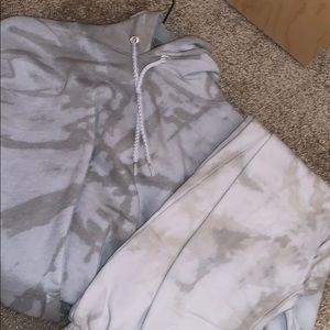 tie dye hoodie set
